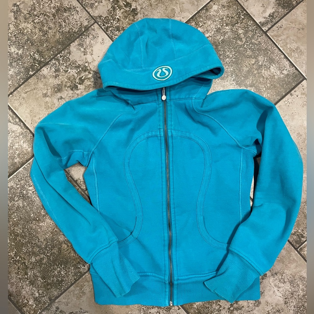 Lululemon teal scooba hoodie 10